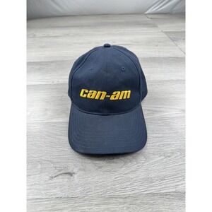Can Am Hat Cap Adjustable Blue Yellow Embroidered Classic Baseball Mens